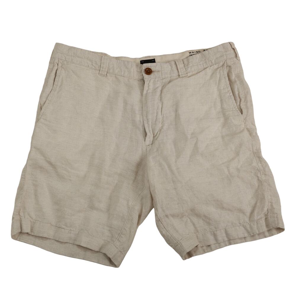 J. Crew men's light khaki shorts sz 34 inseam 9 inches